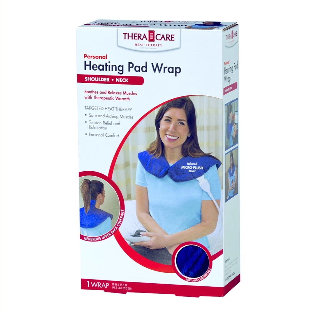New TheraCare Deluxe Heating Pad Wrap for Shoulder & Neck, Thermal Health Care